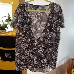 Lane Bryant Paisley Wrap Top